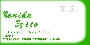 monika szito business card