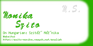 monika szito business card